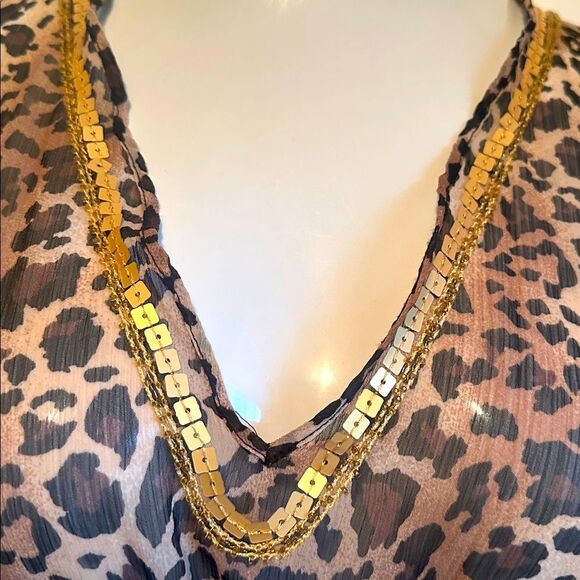 Marie Melili leopard swim cover-up size large - Picture 3 of 7